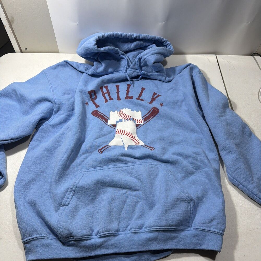 Philadelphia Phillies MLB Genuine Merchandise Powder Blue Hoodie Sweatshirt Sz L